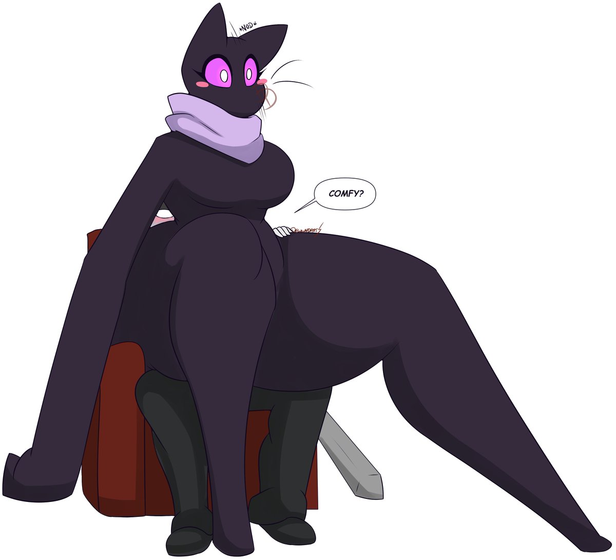 Dewwydartz's tweet image. If it fits, it sits~