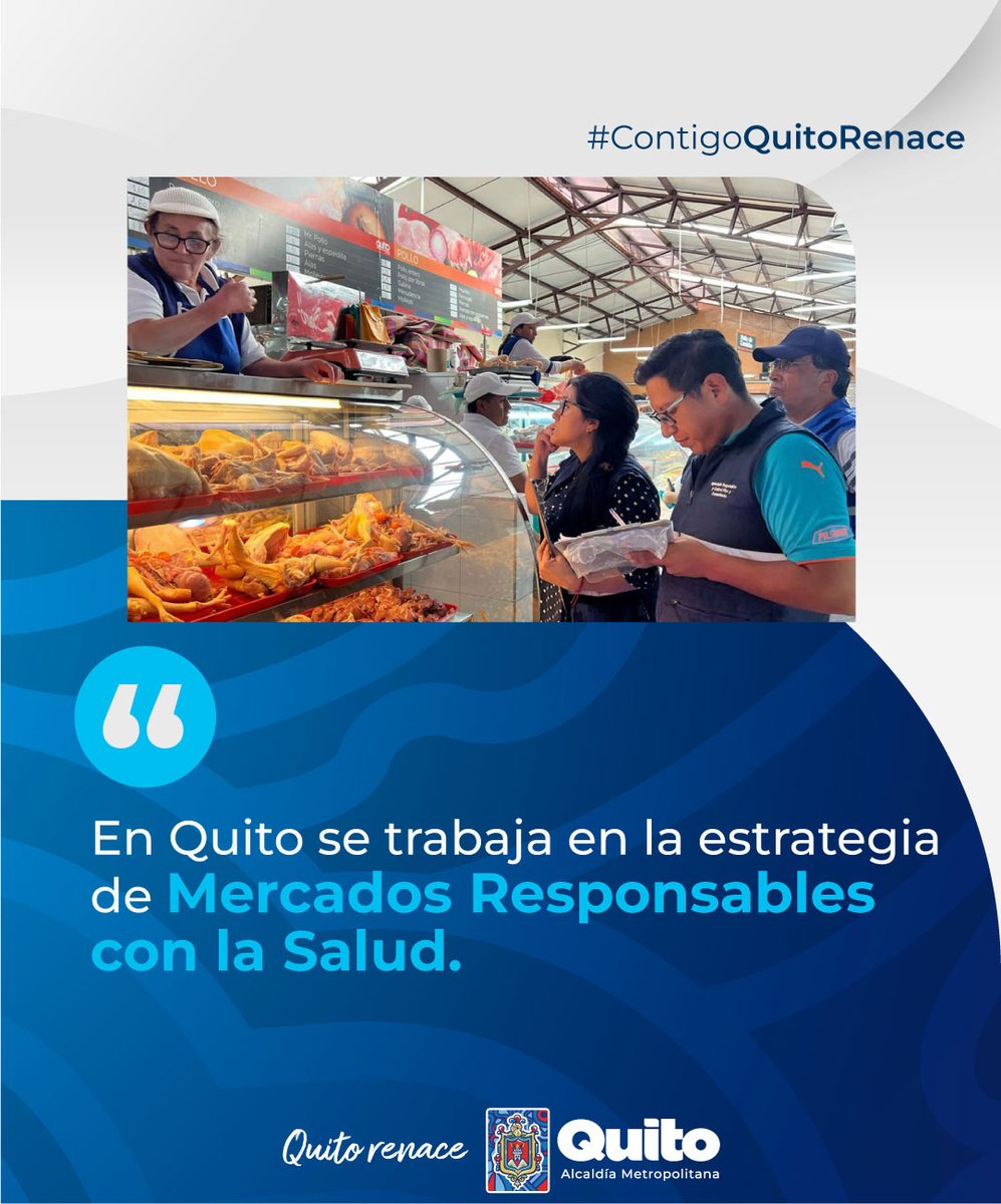 ✅👩‍🍳#ComercioRenace | Los mercados de Quito trabajan para ser certificados como Mercados Responsables de la Salud, los centros de abasto cumplen con parámetros de inocuidad. Revisa más información ingresando al siguiente link: quitoinforma.gob.ec/2024/04/12/en-… #QuitoRenace
