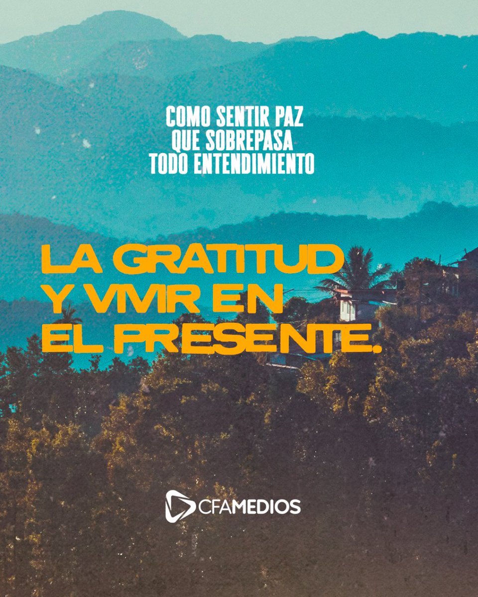 CFAMedios's tweet photo. La mejor manera de sentir paz que sobrepasa todo entendimiento: https://t.co/KZhn97PauH