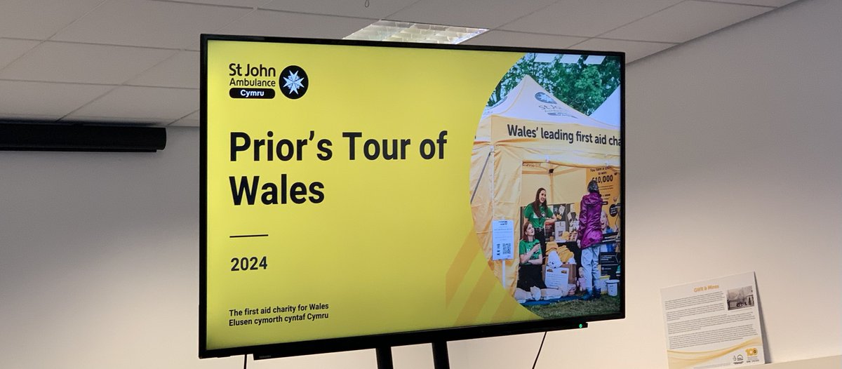 An evening at @SJACymru National Headquarters for the next stop of @Griffindares #PriorsTourOfWales. An opportunity for local teams to be updated on progress and ask questions. #OneStJohn