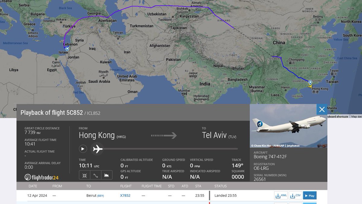 @alihashem_tv I think it is because of the GPS jammers. For example look at this flight. Flightradar think that it was diverted to Beyrouth even if it was planned for Tel Aviv. I don't think it's possible.