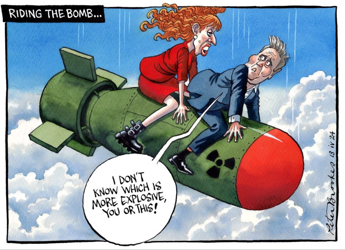 Peter Brookes on #KeirStarmer #DefenceSpending #AngelaRayner – political cartoon gallery in London original-political-cartoon.com