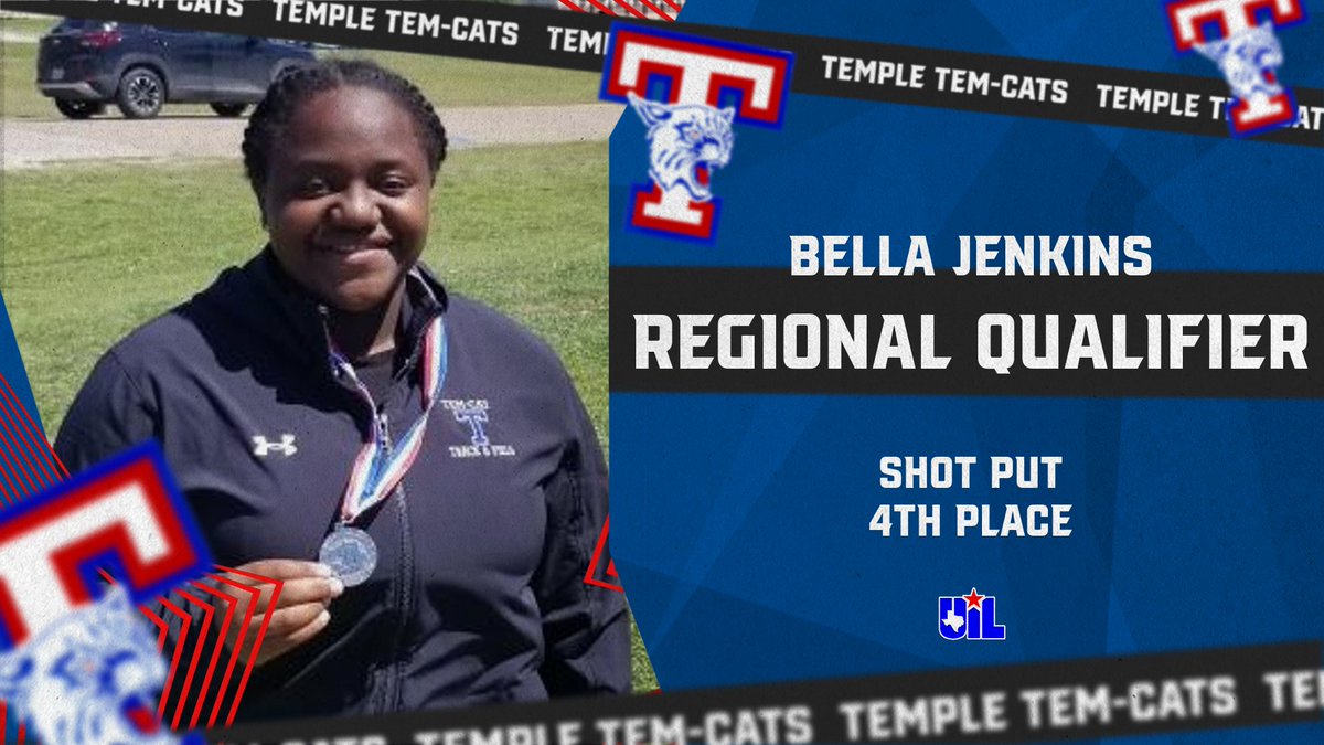 Congratulations to Bella Jenkins who qualified for the Regional Meet with a throw of 35'11 in the shot put at today's Area Meet.