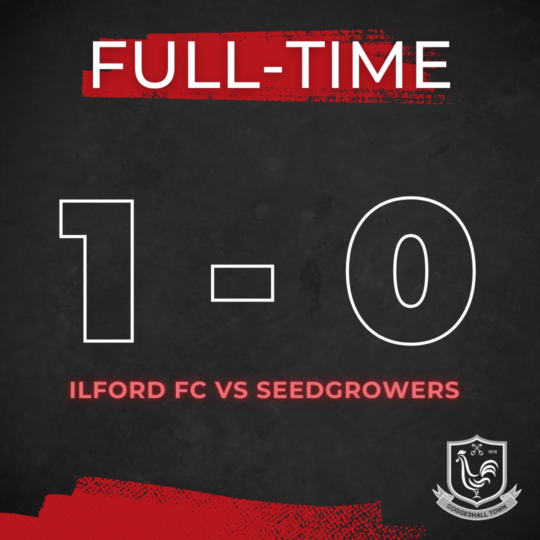 FULL-TIME @IlfordFC1881 1 - 0 #SeedGrowers @EssexSenior