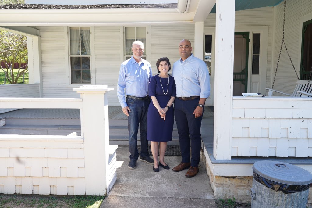 When I toured President Lyndon B. Johnson’s boyhood home with his daughter Luci, it wasn’t the first time an Allred and a Johnson got together to talk about the future of our state. Here is my relative, former Governor of Texas James V. Allred with LBJ and President Franklin…