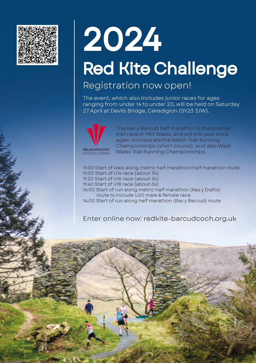 Red Kite Challenge - Sialens Y Barcud Coch 2024 @ Devil's Bridge near Aberystwyth - Saturday 27th April / Dydd Sadwrn 27ain Ebrill. The closing date is 20th April to be eligible for Welsh Championships and West Wales Championships. ➡ entryhub.co.uk/red-kite-chall…