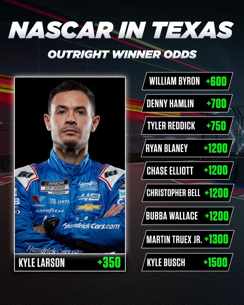 Which driver are you betting on at @TXMotorSpeedway? 🤠 #NASCAR