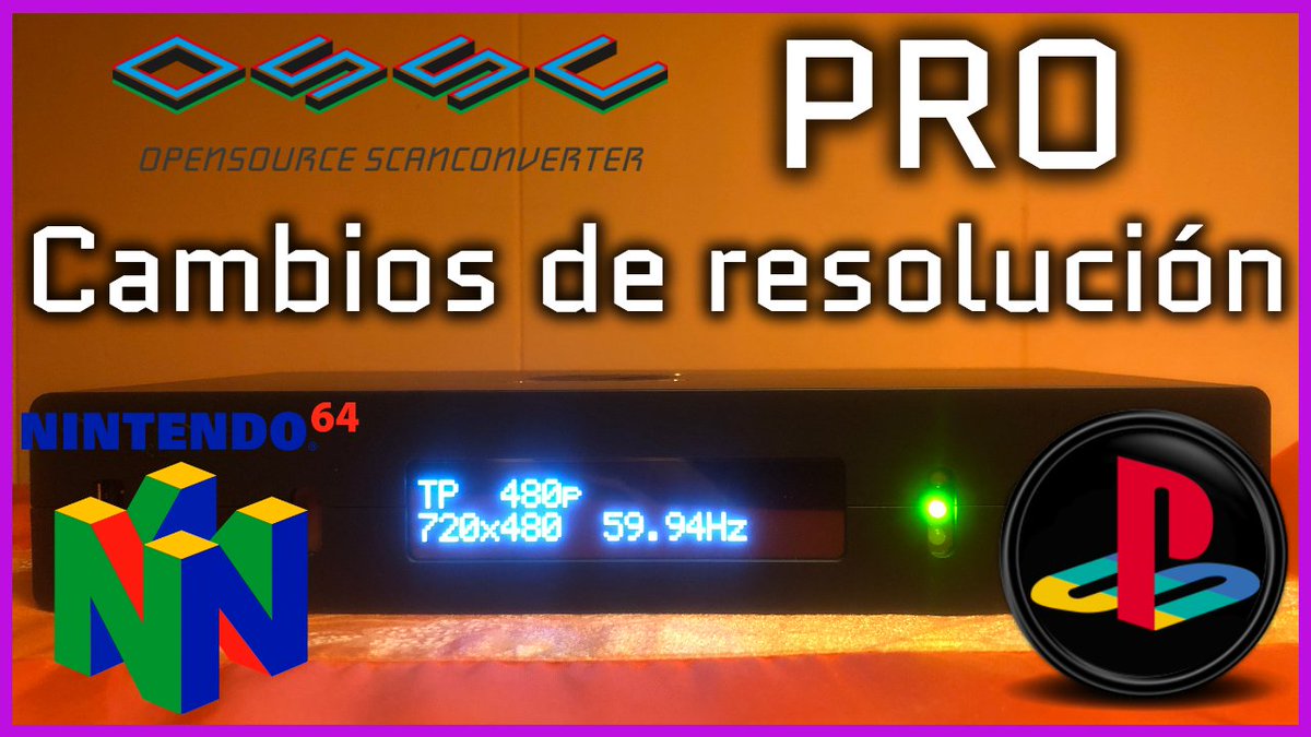 jacobogarcia33's tweet photo. Hoy veremos resoluciones, cambios de resolución en modo multiplicador de líneas puro y adaptativo así como en modo reescalador, junto a su opción Framelock
#OsscPro #PS1 #NINTENDO64 😍
Gracias de antemano si lo compartes 😉
Enlace ⬇️
https://t.co/TMYvrQZBUF https://t.co/DAbpM6BhpO