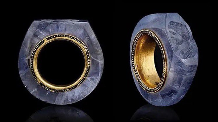 @fasc1nate This 2,000-year-old sapphire ring is believed to have been owned by Caligula, the infamous ancient Roman emperor who ruled in 37 A.D. The portrait carved into the sapphire is believed to depict Caligula’s last wife, Caesonia.