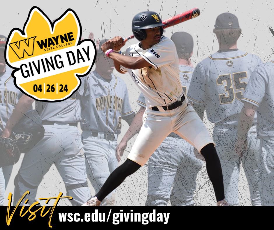 WSCBB's tweet image. Wildcats, the countdown is on! Let's show our Wildcat pride and support Wayne State's Giving Day on April 26.  wsc.edu/givingday