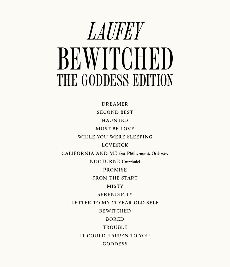 Unveiling the Bewitched: The Goddess Edition tracklist 🪄laufey.ffm.to/links