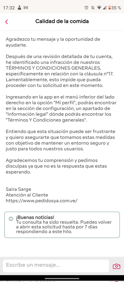 065Ley's tweet photo. Claramente al ver esto, vomité,pero ya había consumido al menos 3 bocados. 
Mis amigos y yo revisamos la ensalada y encontramos 3 gusanos en la comida. 

Rápidamente hago el reporte por @pedidosya Valencia pero dijeron que el reclamo no valido por una regla estúpida https://t.co/3WCFLfMMHT