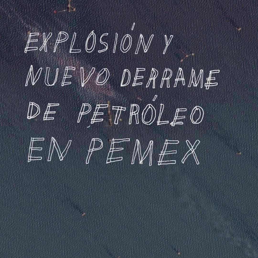 Este nuevo derrame de #PEMEX tiene al menos 18 días ininterrumpido. Lo volvimos a encontrar por la coincidencia de una explosión en una plataforma en esa zona. Esto es muy preocupante por varias razones...