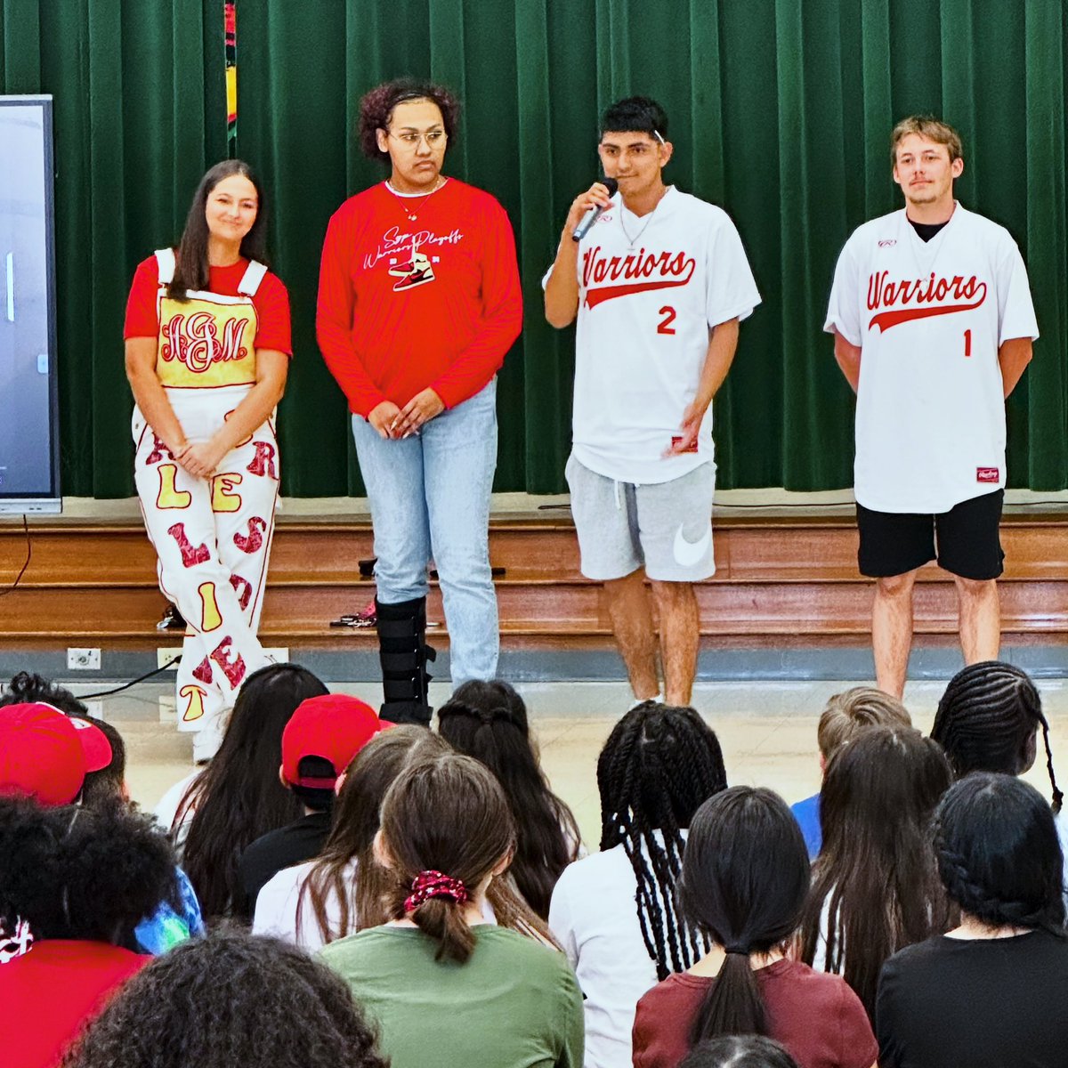 Check out Jacob and Talon along with other @SGPHS students this afternoon getting the kids at Whitt Elementary pumped up to tackle the STAAR test next week! #WTID | #TEAM55