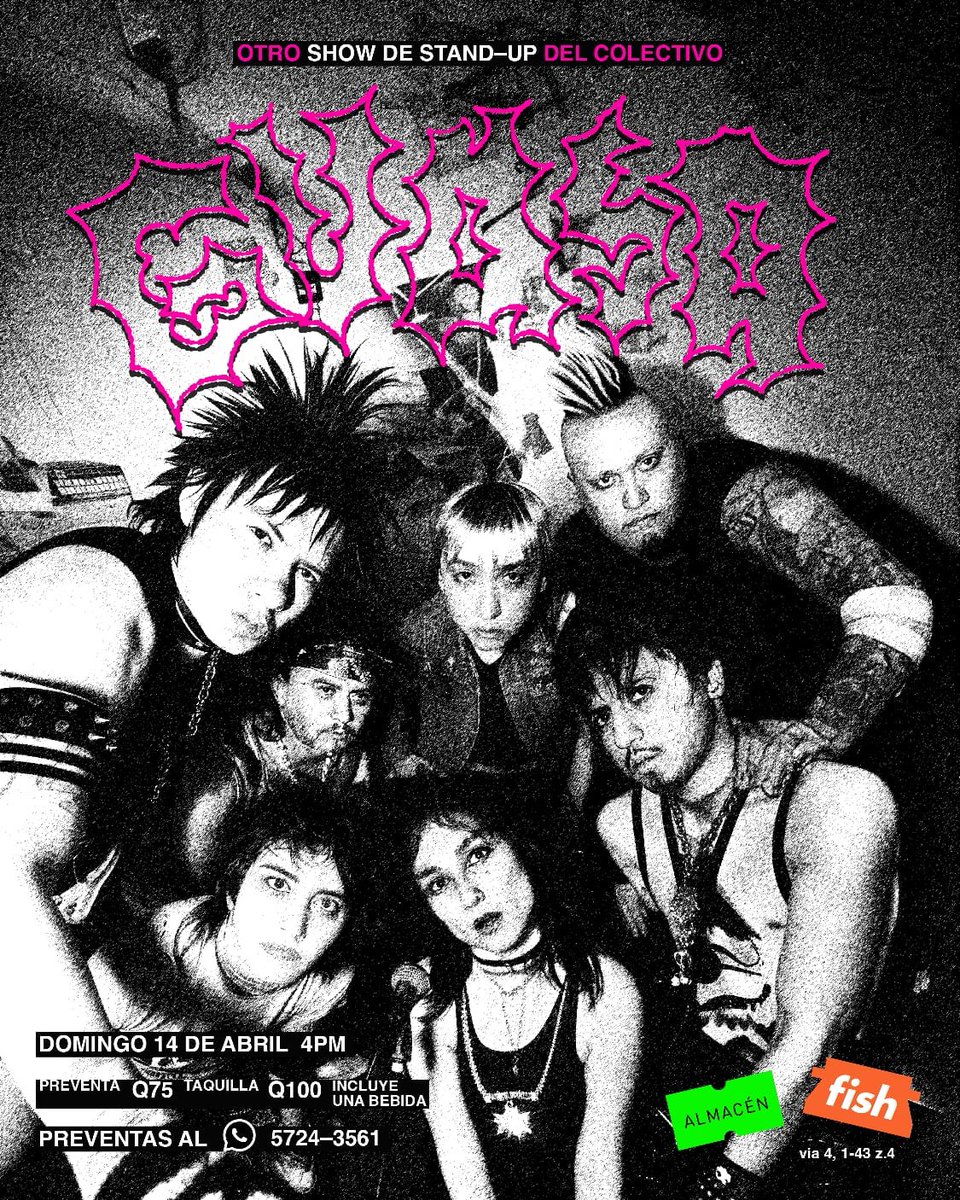 ALERTA DE GIVEAWAY‼️

Gánate un pase doble para nuestro próximo show. Responde ¿Qué canción tocaría esta banda? Y participa. 🎟️🎟️

Reglas: 
1. Debes comentar tu respuesta en este post.
2. Darle RT 

La persona  que más haga reír con su respuesta será la ganadora.