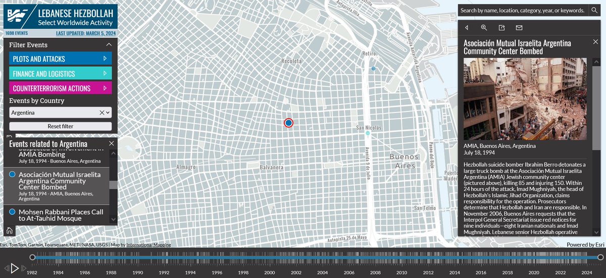 Learn more about Hezbollah's role in the 1992 and 1994 terror attacks in #BuenosAires: washingtoninstitute.org/hezbollahinter…