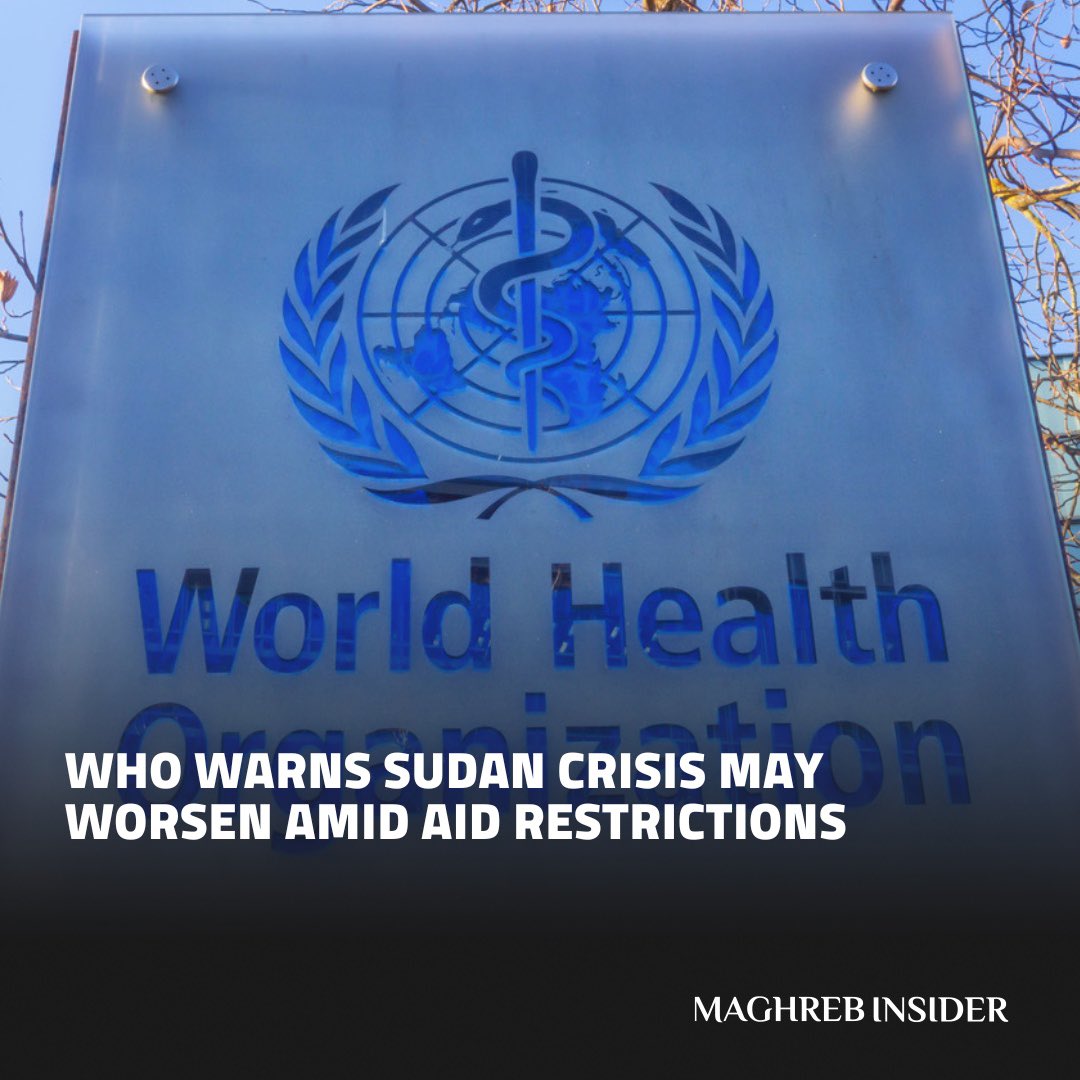 Sudan's health crisis deepens as aid distribution remains restricted. WHO warns of spreading diseases and urgent need for medical supplies. 

maghrebinsider.com/p/09ab174d-031…

#maghrebinsider #SudanCrisis #HealthEmergency