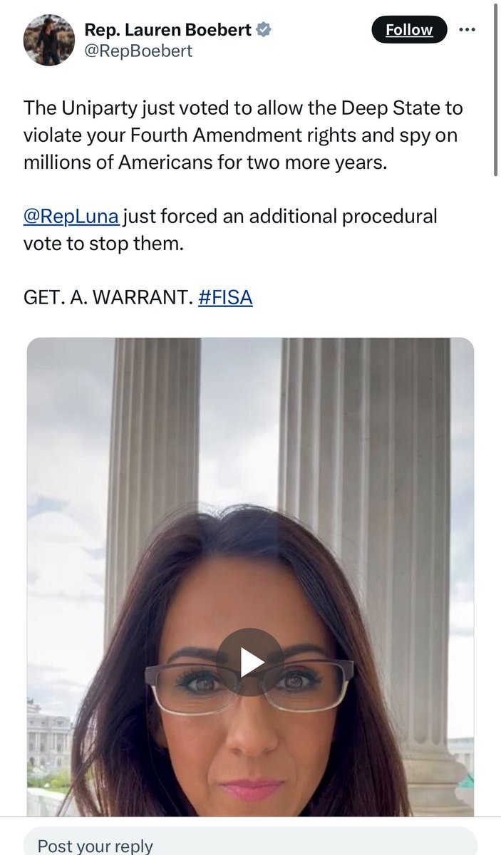 Your (a foreigner) fourth amendment rights!!! Get a warrant (like from FISC? The court that exists to grant warrants for FISA related surveillance) REEEEEEEEEE. Someone this stupid shouldn’t be able to drive much less govern!