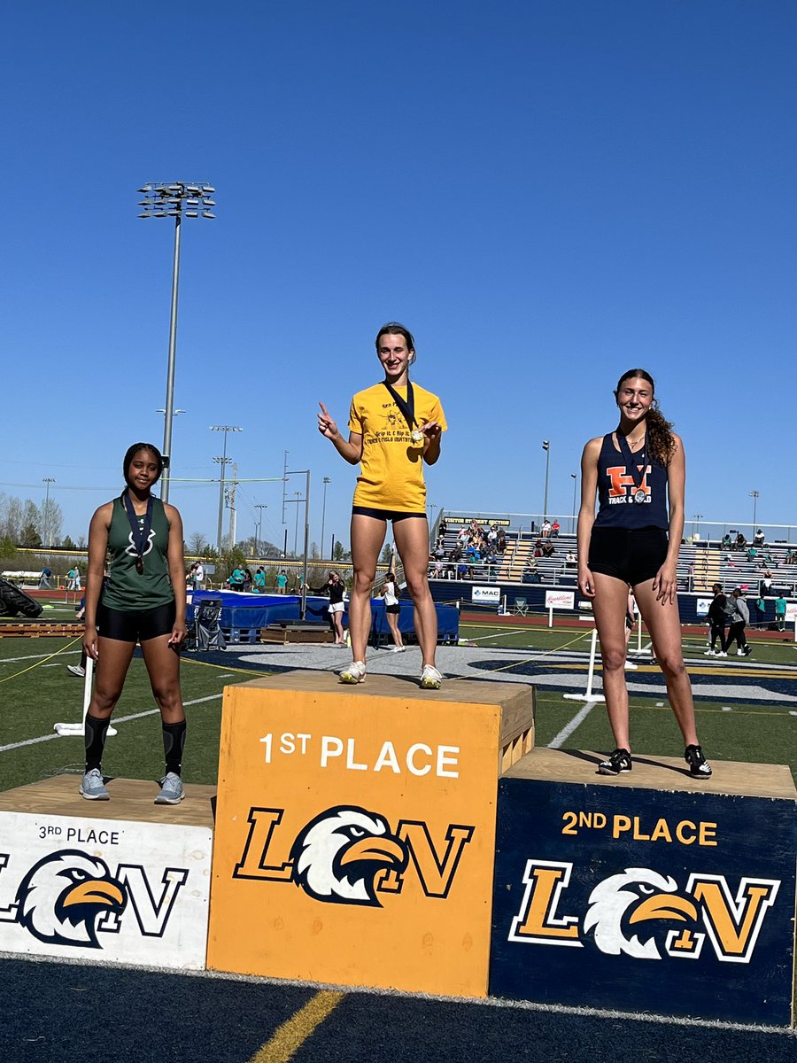 Congrats to Mary Kimmerle for winning the 100m Hurdles!