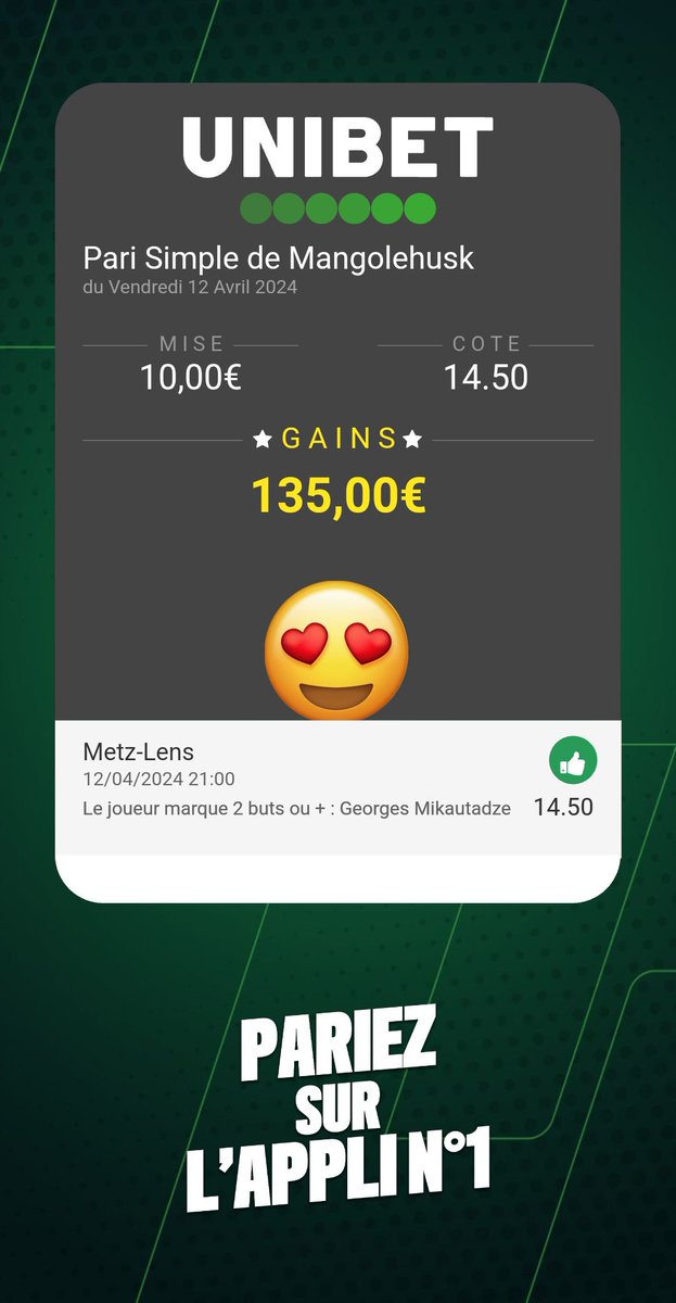 @UnibetFrance @UnibetFrance 🥳👑