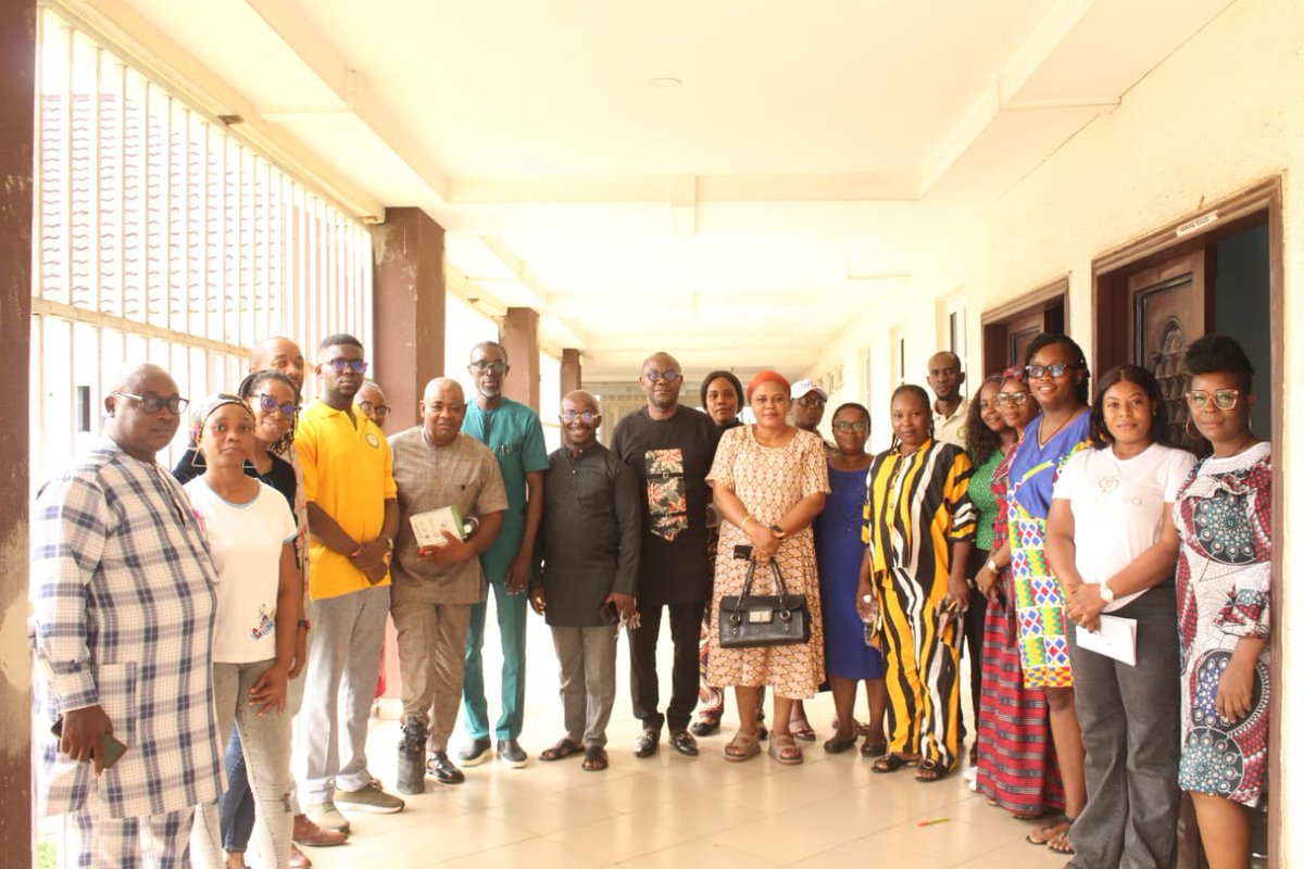 Earlier today, the WHO team from Abuja joined the Imo State Health Insurance Agency team for the impact assessment of the one year implementation of the Basic Health Care Provision Fund in Imo State. Present are the WHO Lead Health Economist Dr Francis Ukwuije, Permanent