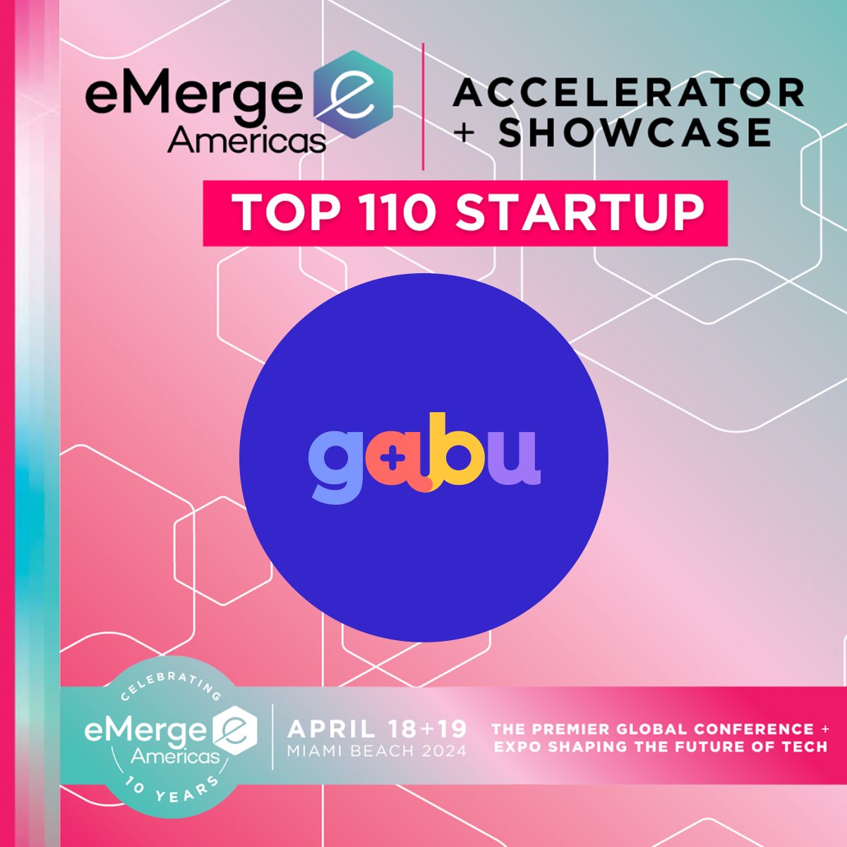 playgabu's tweet photo. We’re ready to take the stage at @eMergeAmericas Conference + Expo! 

Catch Gabu's pitch during the eMerge Global Startup Accelerator + Showcase for a chance to win $520K in investments and prizes. Join us on April 18 + 19 in Miami for a glimpse into the future of #tech. https://t.co/vO2aUYspCb