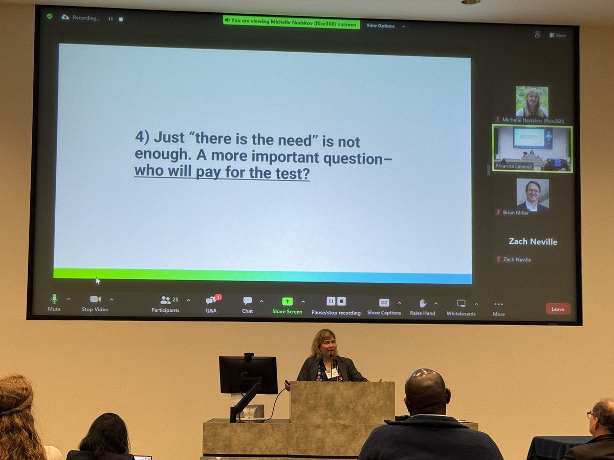 Lessons in global health from <a href="/NPanpradist/">Dr. Panda - Nuttada Panpradist (She)</a> - recipient of <a href="/rice360glht/">Rice360</a> Innovation &amp; Leadership Award. “There is a need” is not enough! Engineers must also ask themselves “who will pay?”