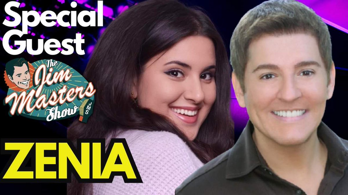 Today! Live! at 7pm eastern 4pm pacific! ZENIA is my special guest! Singer-songwriter #zenia shares exciting news! Watch here: youtube.com/jimmasterstv. #thejimmastersshow #live #jimmasterstv #zenia #singer #songwriter #music #livestreaming #YouTube #youtubechannel #today
