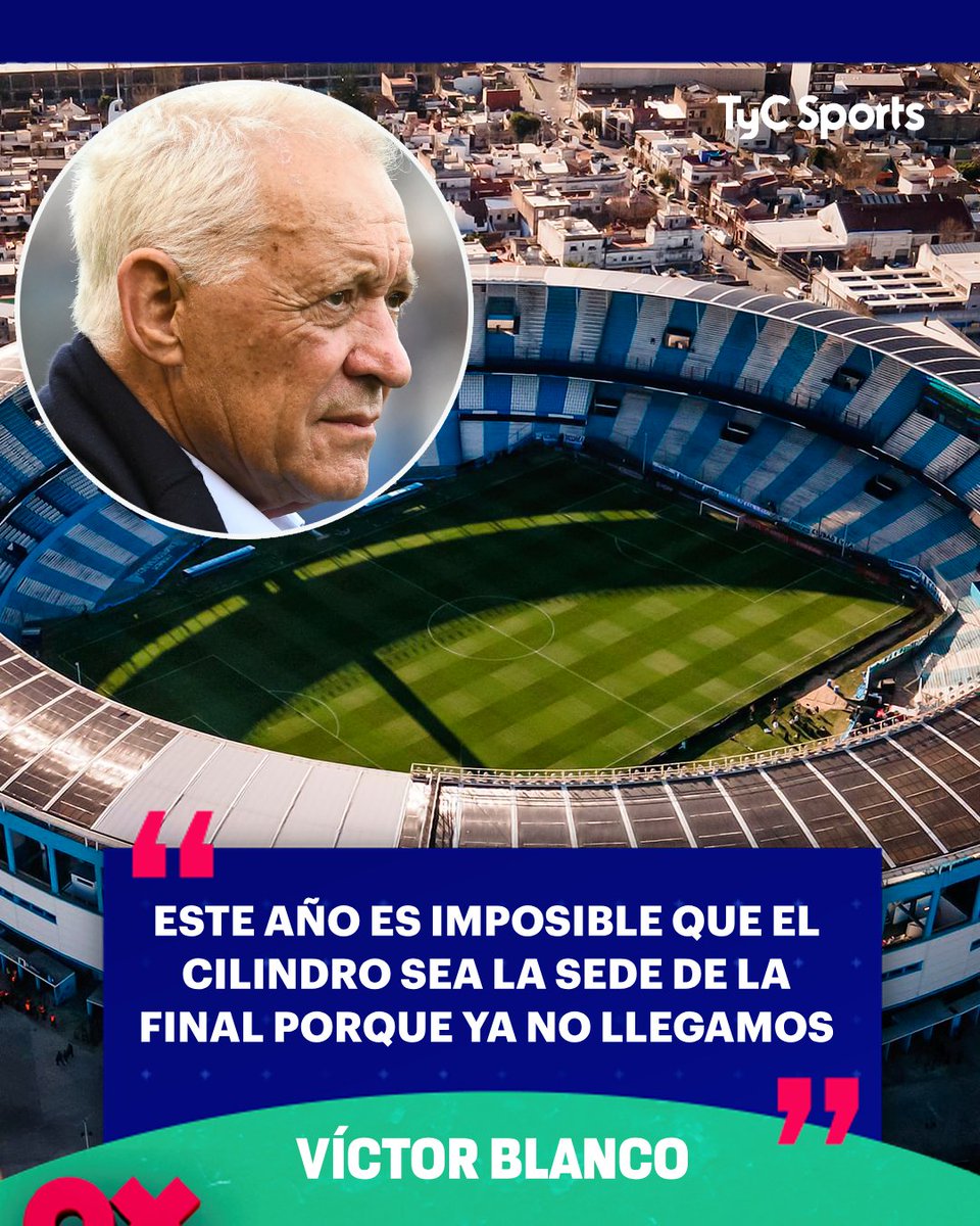 🗣️BLANCO BAJÓ AL CILINDRO COMO LA SEDE DE LA PRÓXIMA FINAL DE LA LIBERTADORES🔵⚪ 🏟️ El presidente de Racing explicó por qué Tapia y Domínguez recorrieron el estadio esta mañana: 🎙️ 'Invitamos a Alejandro Domínguez, junto con el presidente de la AFA, Chiqui Tapia, para que vean…