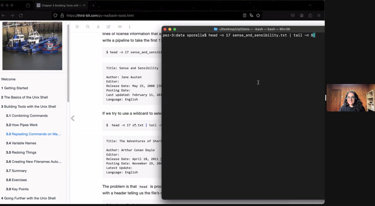 ¡Empezamos! En estos momentos <a href="/sporella/">Steph Orellana Bello</a> nos muestra cómo usar el pipe | para concatenar comandos en Bash ✨️