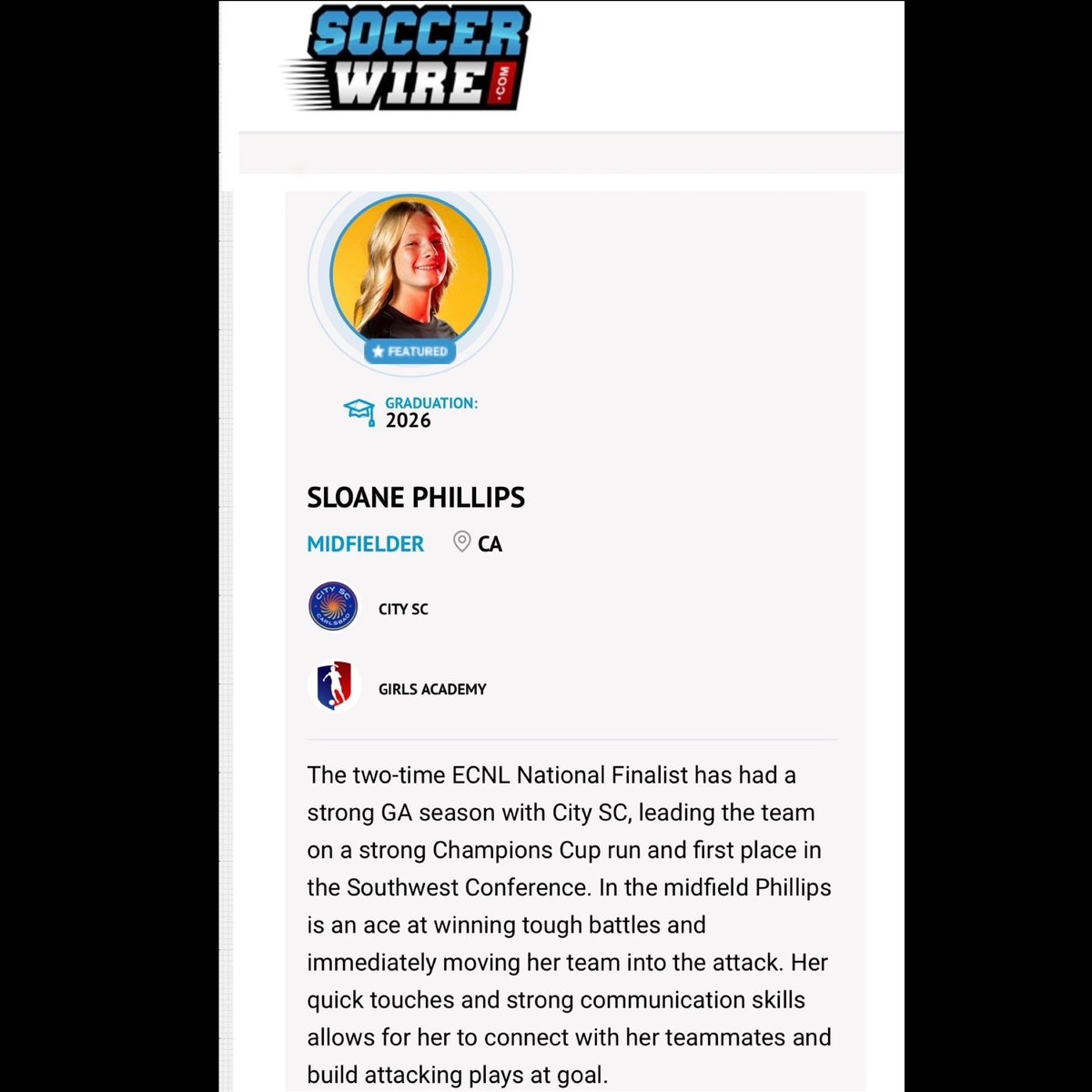 Thank you so much @TheSoccerWire for the shoutout!