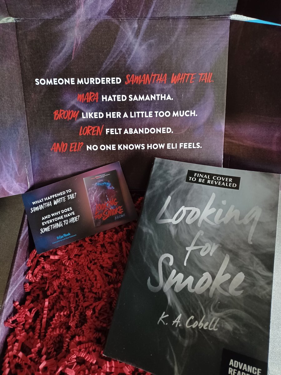 The most beautiful package arrived for me b/w periods 4 & 5 today! My Grade 11s passed it all around. @KA_Cobell's LOOKING FOR SMOKE is a Firekeeper's Daughter X One of Us is Lying. I can't wait to add this to the Indigenous Voices course next year. @heartdrumbooks @HaltonDSB