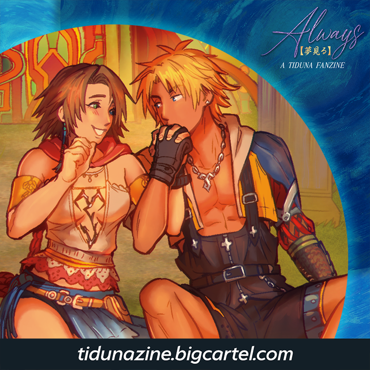 ✨ Here's my sneak peek for the Tidus x Yuna zine! LOVE THEM SO MUCH!! 💙💜🩷💙💜 ✨ Remember, this is a charity zine! Help us help the Ocean Conservancy organization!! ✨ Check it out here!! 💫🛒 tidunazine.bigcartel.com