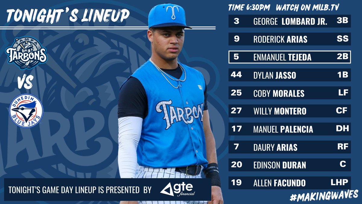 Tonight's Lineup ⚾️ Game Time 👉 6:30PM @GMSField Tonight's Game Day Lineup is Presented By: @GTEFinancial