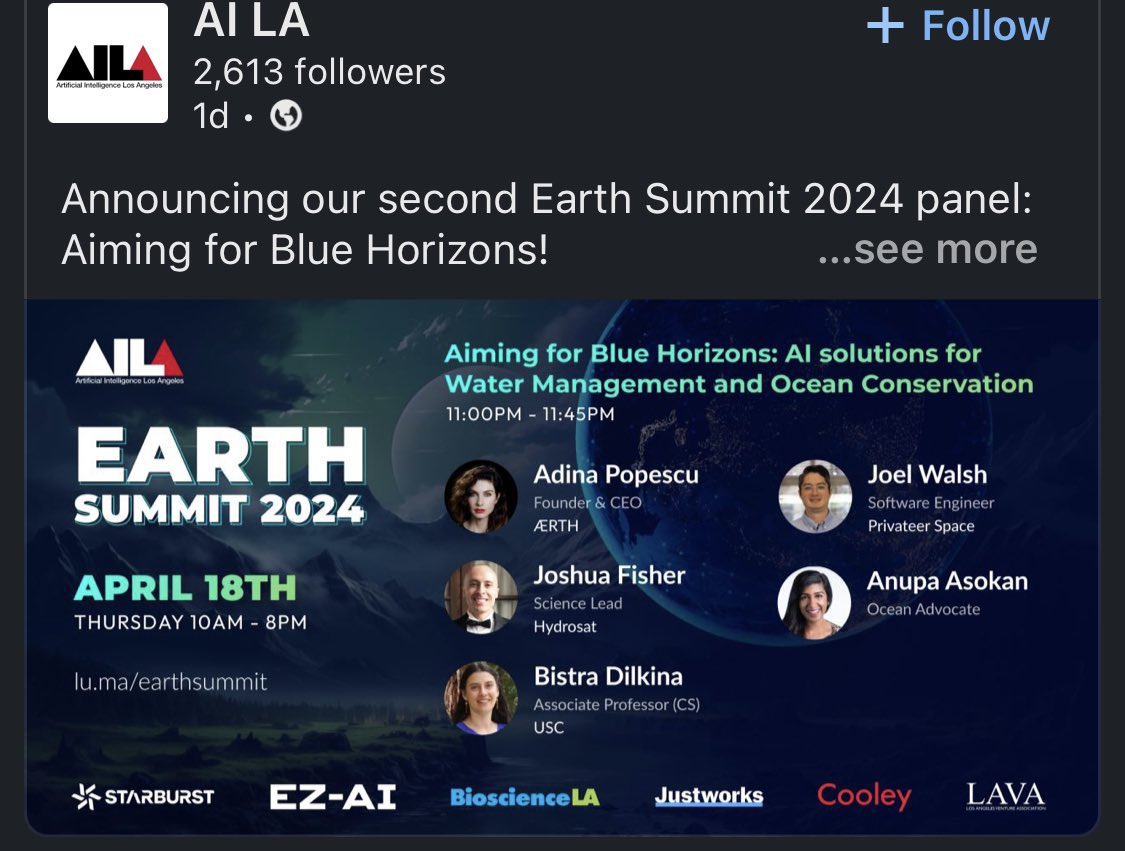 I’ll be speaking at UCLA on AI, 
geospatial data and sustainability on March 18!