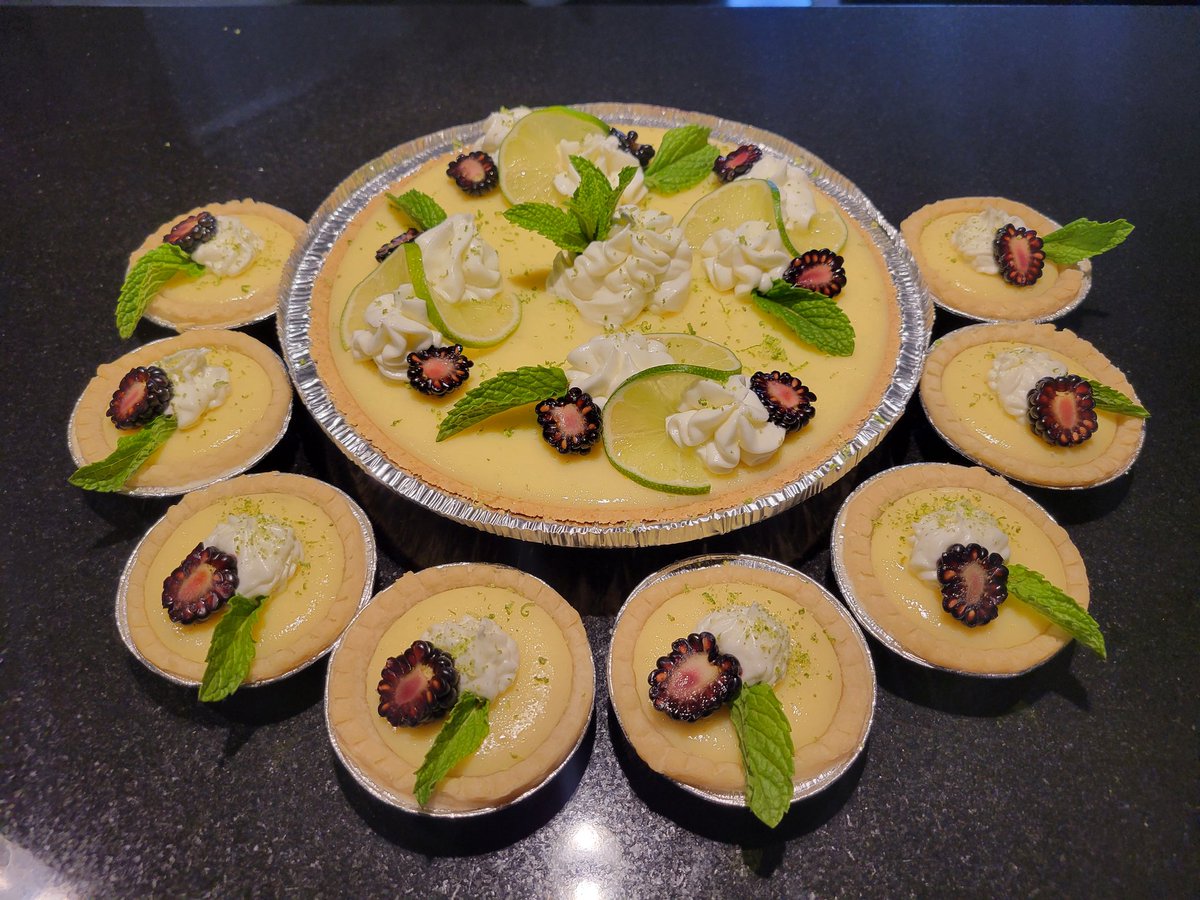 It's getting to be that key lime pie time of year, so here is a key lime pie spotted today with its offspring in its natural habitat...my kitchen😊 #pie #foodie #yyc #pastry