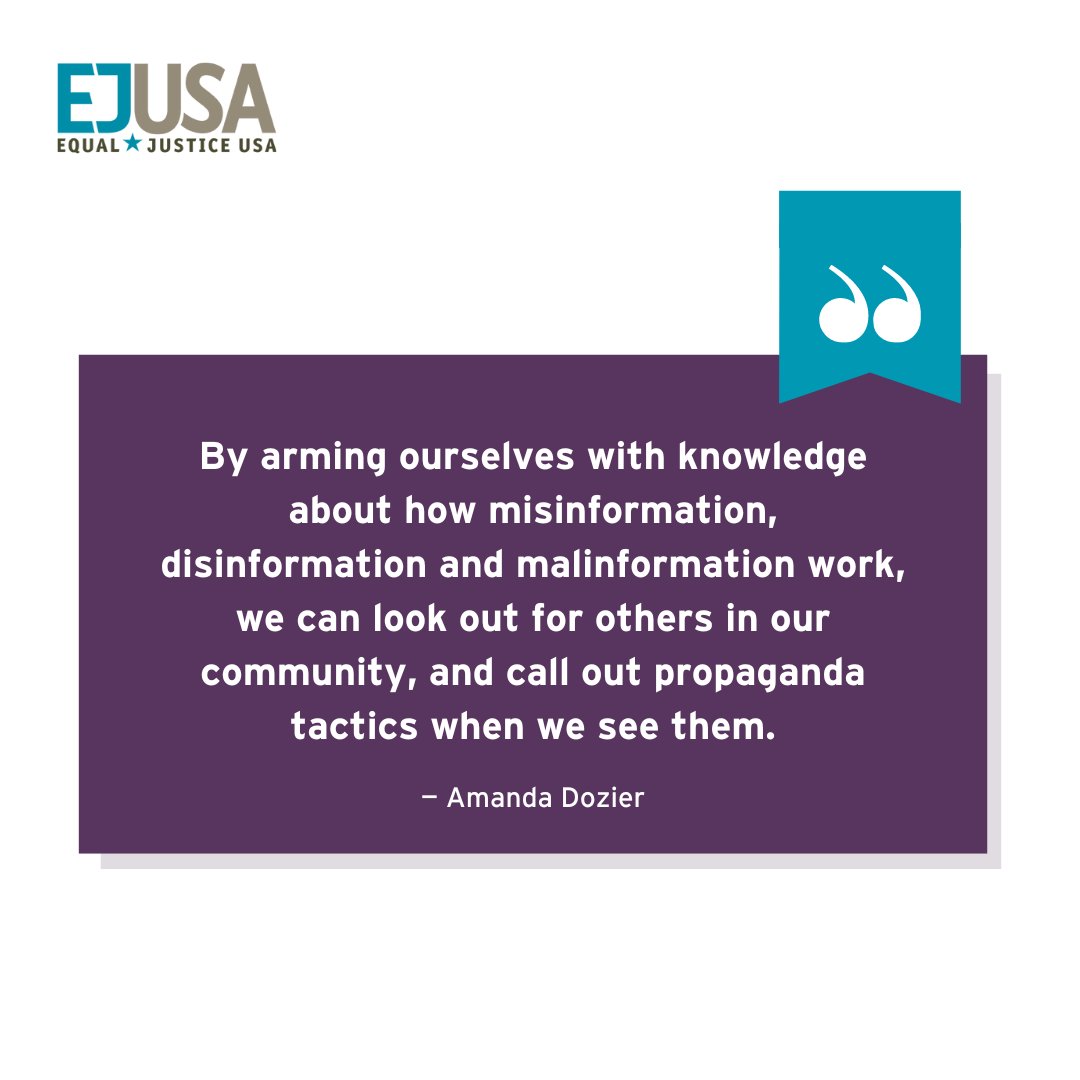 ICYMI: EJUSA's Amanda Dozier gave a some helpful tips on spotting and combating propaganda. Read the blog here: ejusa.org/identifying-pr…