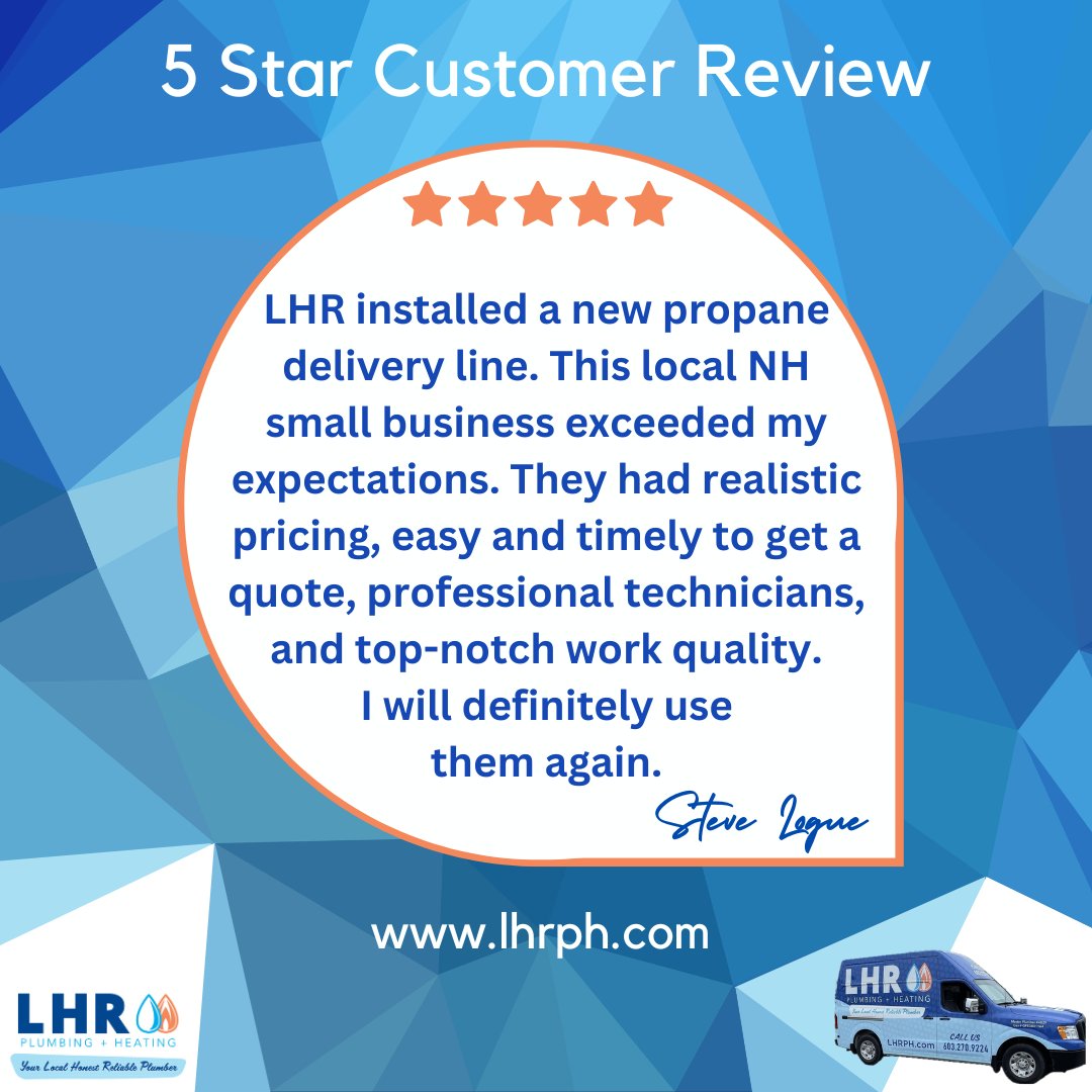 ⭐ Sharing another 5-star review shared by Steve. We appreciate our customers and their kind words. ⭐
#CustomerAppreciation #FiveStarReview #LHRPlumbingandHeating #smallbiz #ThankYou