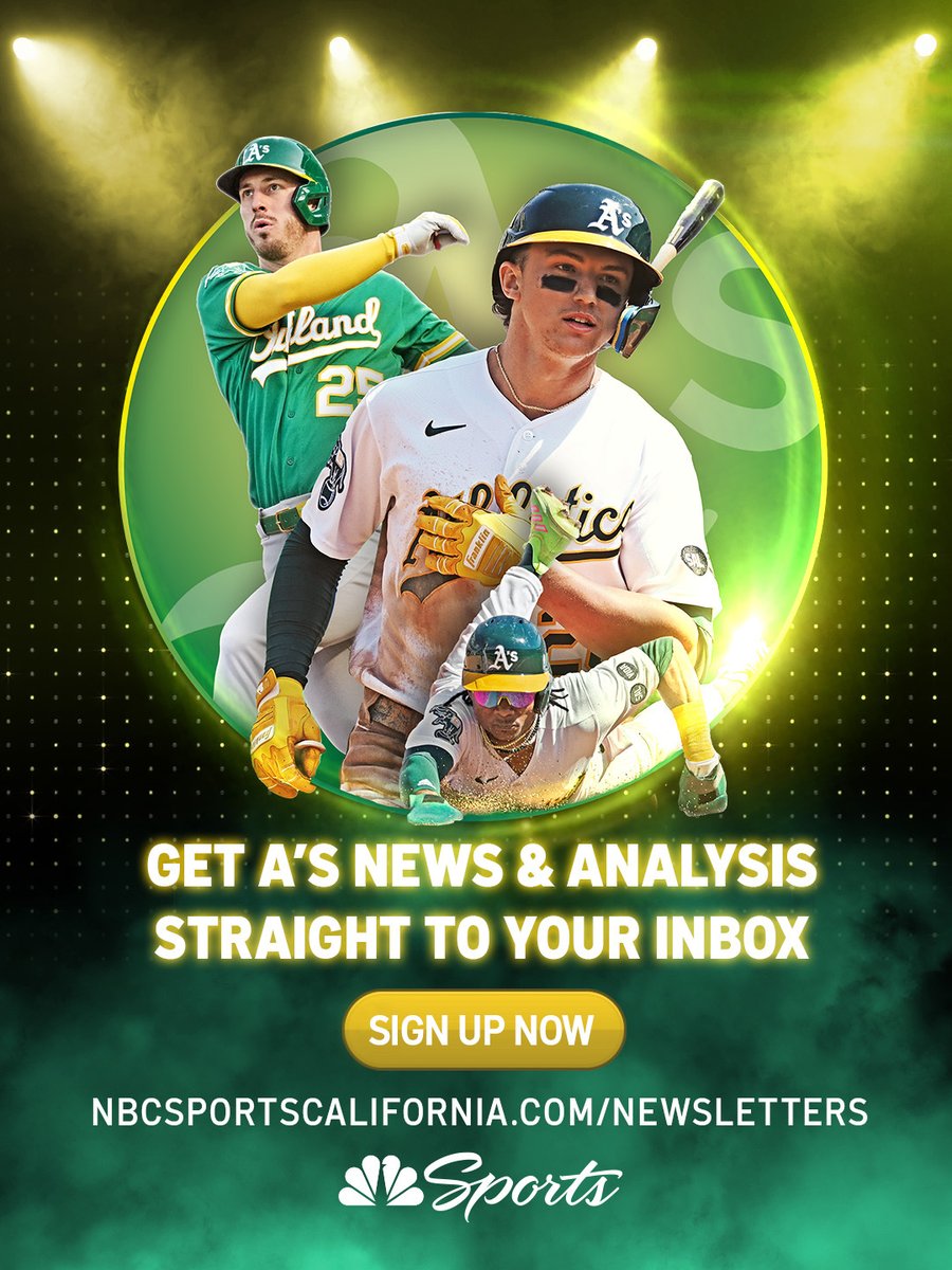 A's fans! ⚾ Dive deeper into the green and gold with our newsletter. Get the latest updates, game highlights and news delivered straight to your inbox. Sign up now ⬇️ nbcsportsbayarea.com/newsletters/?_…