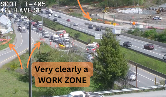 Another day with multiple work zone collisions. This time we had THREE collisions in just ONE hour. This has to STOP. These collisions were on I-5 in Everett and I-405 in Renton. This weekend, crews will be out in active work zones: Slow down Pay attention No distractions