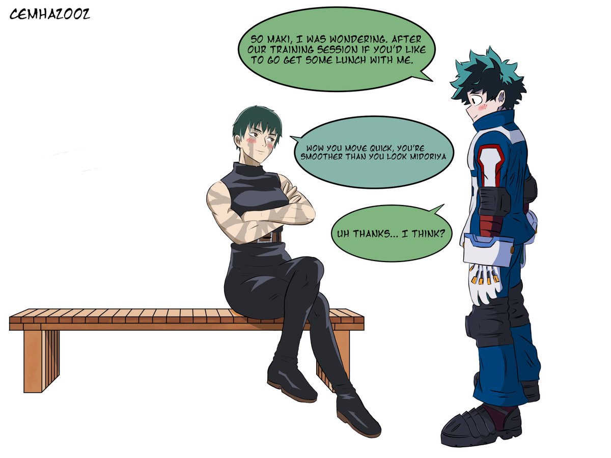 Deku x Maki #2
Here’s another because why not lol 
#MHA #MyHeroAcademia #jjk #JujutsuKaisen