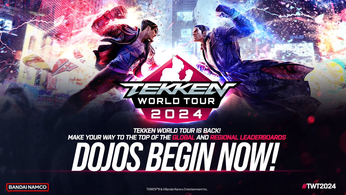 Are you ready for the #TEKKEN World Tour? 🔥 As it is now April 13th in some regions, Dojos are upon us! Players can earn points towards the Global and Regional Leaderboards. Looking for events to compete in? Check out the schedule! 📌 tekken-esports.bn-ent.net/schedule