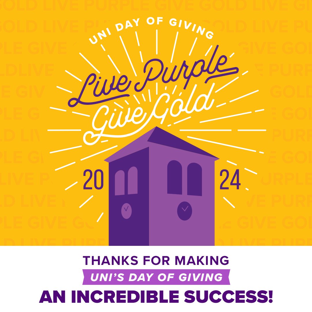 Panther family, 💜 𝙏𝙃𝘼𝙉𝙆 𝙔𝙊𝙐💛 for your incredible support! Your gifts play a crucial role in the success of our team and student-athletes! Thanks for showing how you #LivePurpleGiveGold! #EverLoyal #1UNI