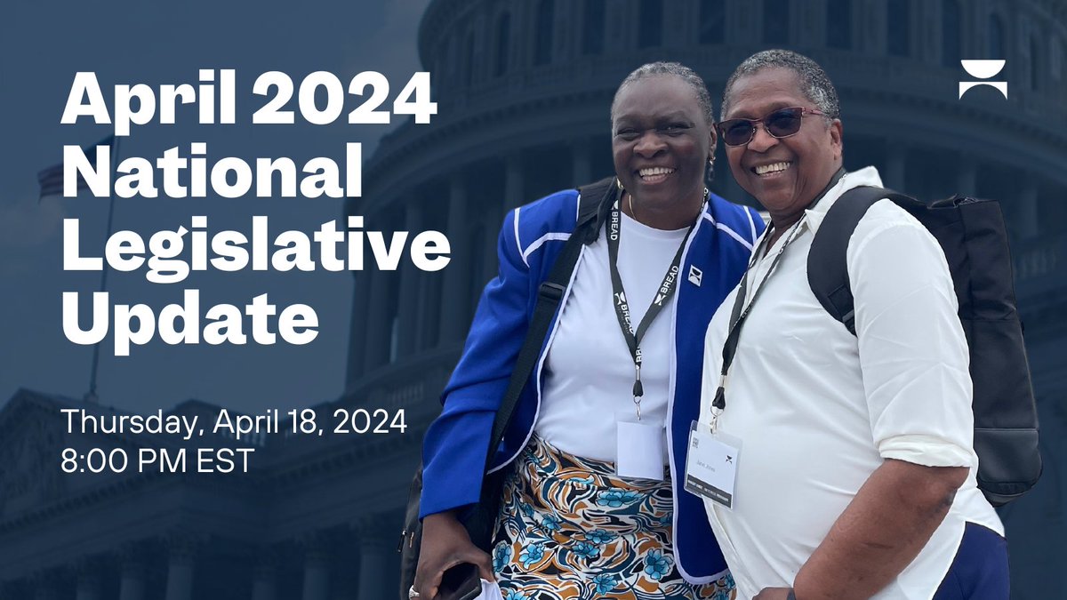 Calling all advocates! Join Bread for the World for the first National Legislative Update of the year! Get the latest on the farm bill and other critical programs and legislation affecting communities both domestically and globally. Register today: go.bread.org/page/65889/sur…