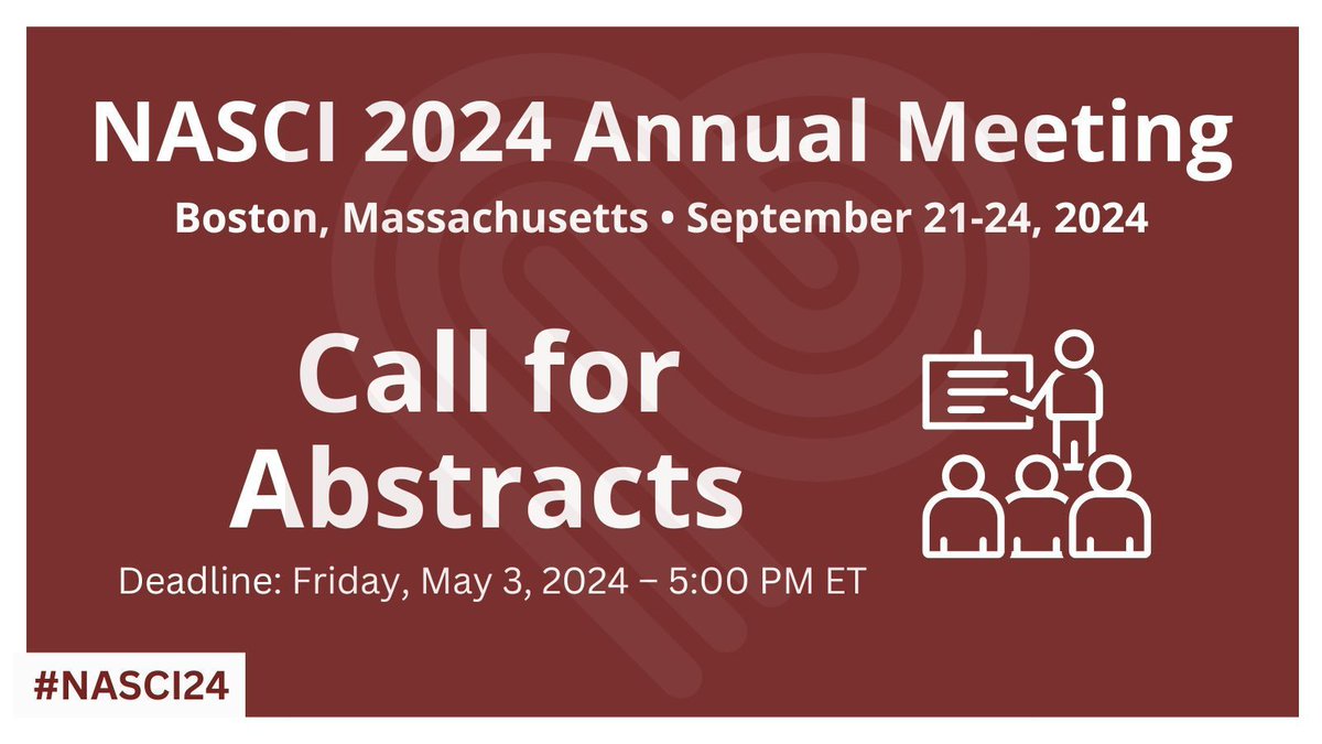 Don't forget to submit your abstract for #NASCI24! Submit by Friday, May 3 at 5pm ET for the chance to showcase your work at this year's annual meeting in Boston. Learn more about the requirements + apply now: buff.ly/37FtCPB #nasci #cardiovascularimaging