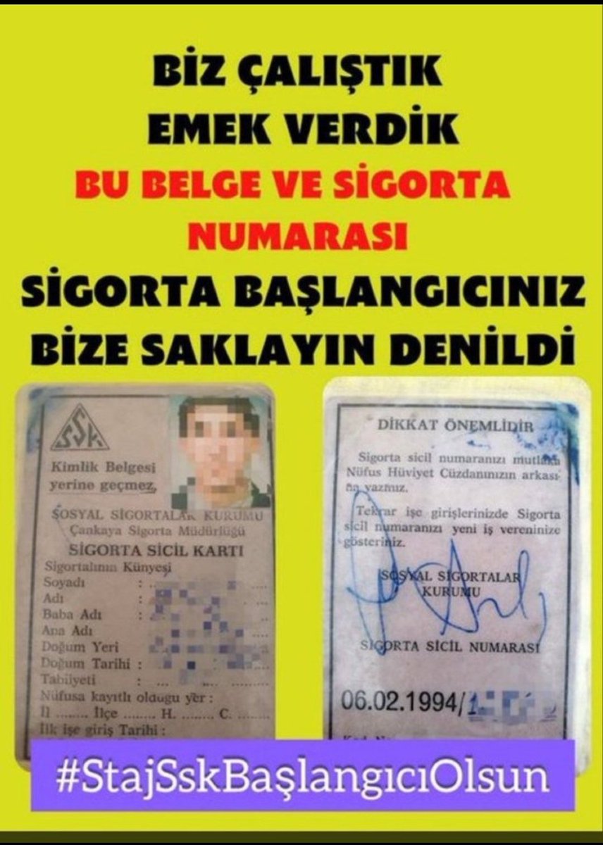 Bursa Staj Ve Çıraklık Mağ. Derneği (@bursastajder) on Twitter photo Mesleğim emeğim ve eserimdir, getirisi alın terim ve ekmeğimdir.
<a href="/RTErdogan/">Recep Tayyip Erdoğan</a>
4 A tescil tarihimiz ilk işe giriş tarihimiz sayılsın istiyoruz.‼️
Adalet Zamanı.?
<a href="/TBMMresmi/">TBMM</a>
<a href="/tcbestepe/">T.C. Cumhurbaşkanlığı</a>
<a href="/RTEdijital/">Erdoğan Dijital Medya</a>
<a href="/Mustafa_Destici/">Mustafa Destici</a>
<a href="/isikhanvedat/">Prof. Dr. Vedat Işıkhan</a>
<a href="/MHP_Bilgi/">MHP</a> <a href="/Akparti/">AK Parti</a>
#StajÇıraklıkSgkBaşlangıcıOlsun Mesleğim emeğim ve eserimdir, getirisi alın terim ve ekmeğimdir.
<a href="/RTErdogan/">Recep Tayyip Erdoğan</a>
4 A tescil tarihimiz ilk işe giriş tarihimiz sayılsın istiyoruz.‼️
Adalet Zamanı.?
<a href="/TBMMresmi/">TBMM</a>
<a href="/tcbestepe/">T.C. Cumhurbaşkanlığı</a>
<a href="/RTEdijital/">Erdoğan Dijital Medya</a>
<a href="/Mustafa_Destici/">Mustafa Destici</a>
<a href="/isikhanvedat/">Prof. Dr. Vedat Işıkhan</a>
<a href="/MHP_Bilgi/">MHP</a> <a href="/Akparti/">AK Parti</a>
#StajÇıraklıkSgkBaşlangıcıOlsun