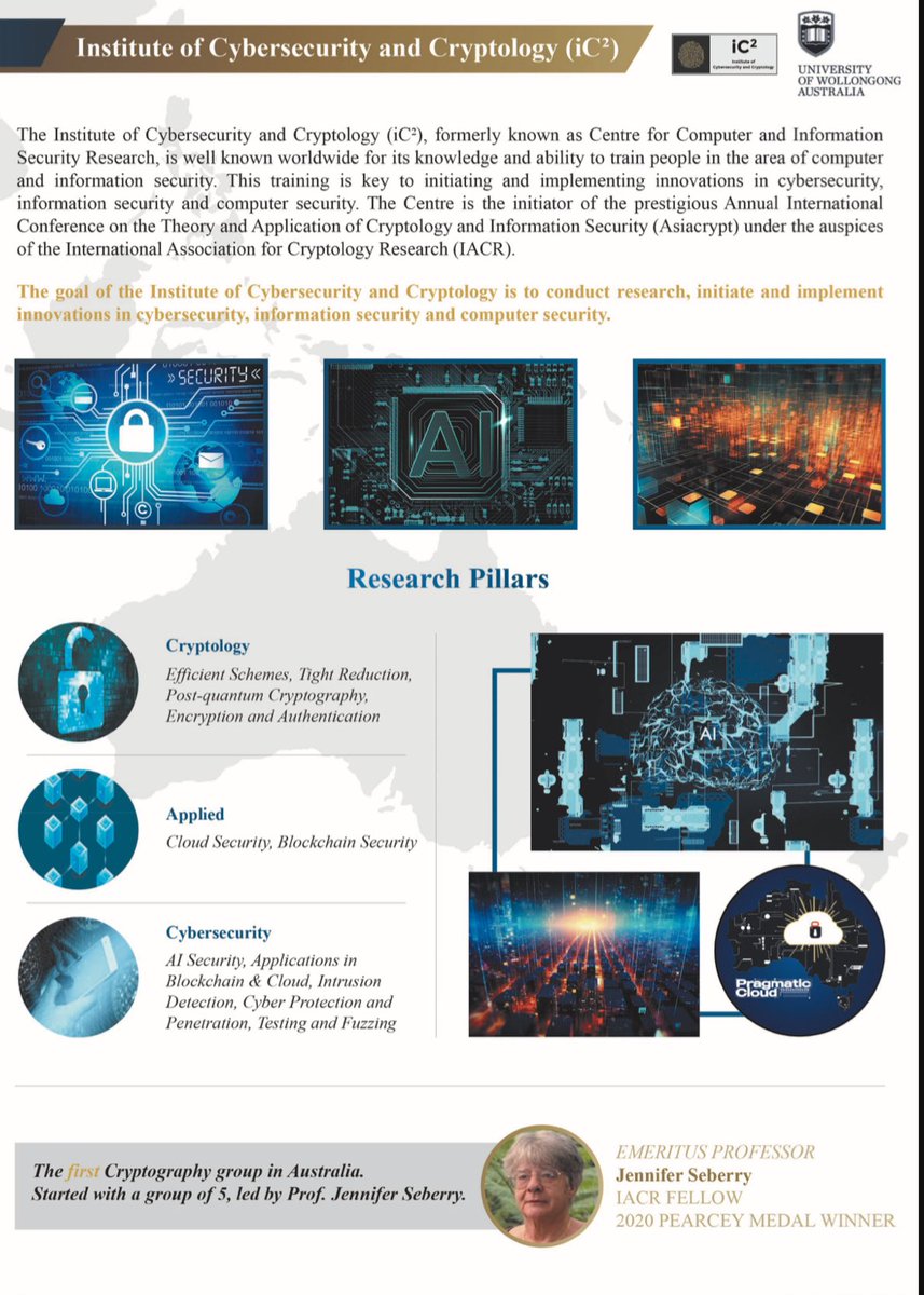 Wsusilo's tweet photo. Institute of Cybersecurity and Cryptology at UOW will be hosting PKC 2024 in Sydney from 15-17 April 24 at UOW Sydney Business School: https://t.co/VeRpgPYMrO

@uoweis @UOW_VC @GurselAlici #cybersecurity #ic2 https://t.co/azOb7iEb7z