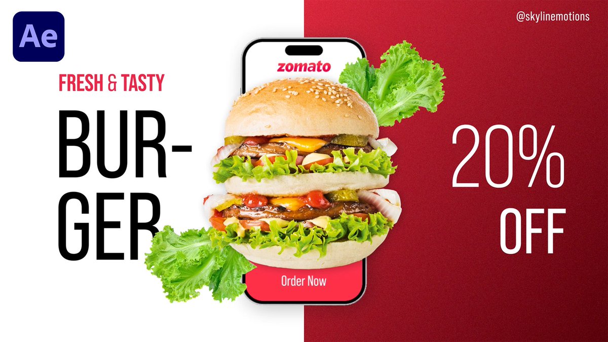 SkylineMotions's tweet image. Full Tutorial - youtu.be/XQ_o9GVNTPY
Fast Food SLIDESHOW Animation Tutorial in After Effects
#aftereffectstutorial #slideshow #motiongraphics #aftereffects #template #fastfoodposter