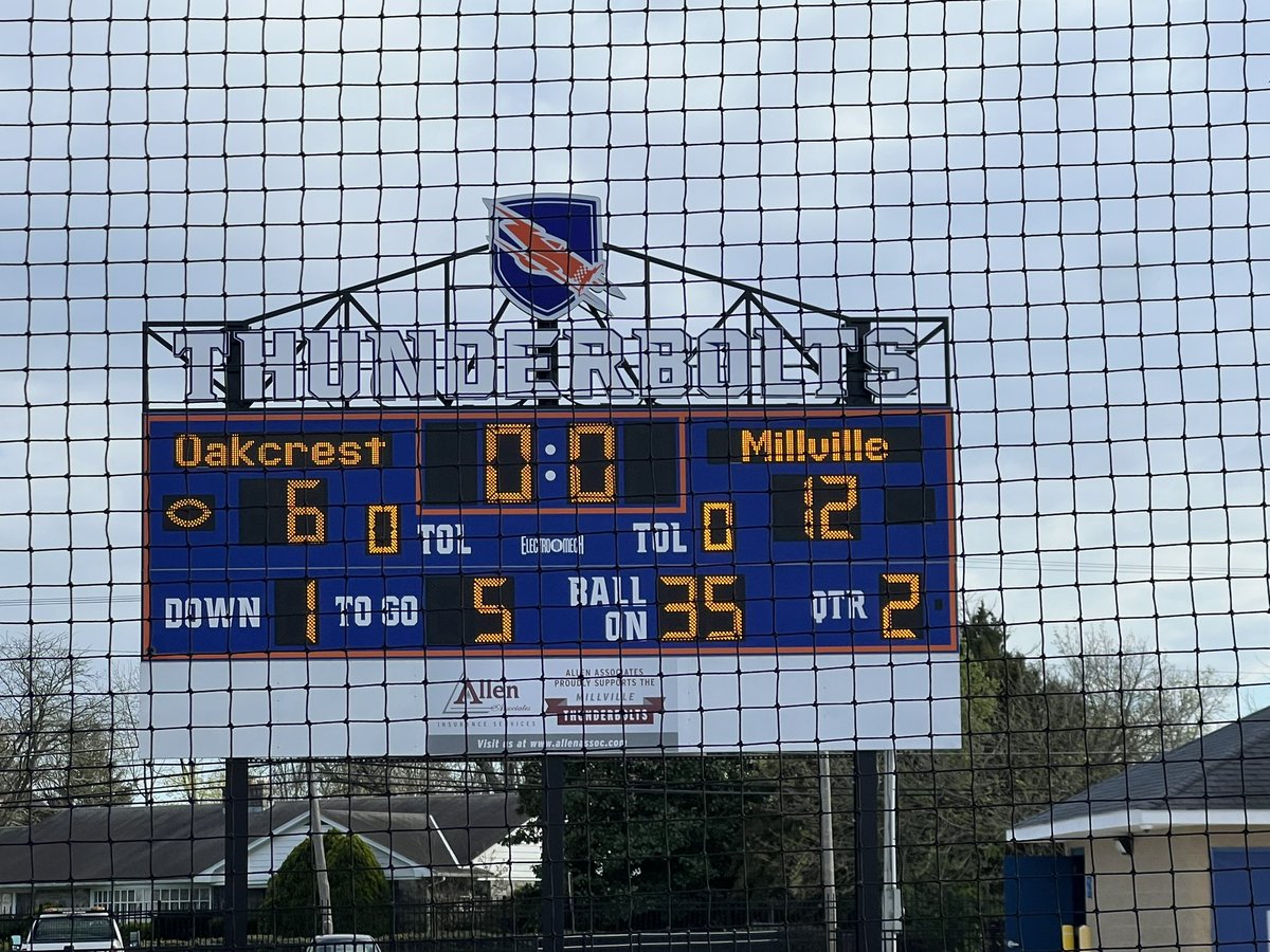 Congrats to Coach Rabenold and the Millville Girls Flag Football team for defeating Oakcrest 12 - 6 today!!! Great job Bolts!! The team is 1-0 on the season!! A few firsts for the team: 1st Girls Flag Football Game 1st Program Win 1st Girls Flag Football Home Game 1st Home Win