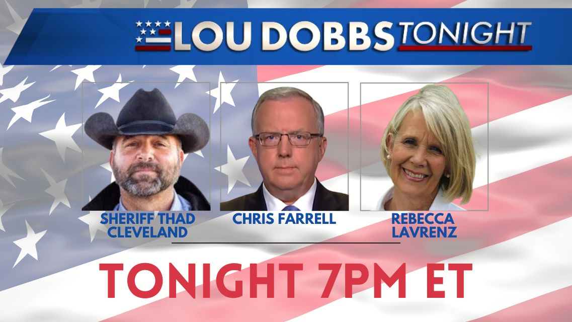 Join us tonight for #LouDobbsTonight at 7PM ET! Among our guests are @ThadForTexas, @JudicialWatch's Chris Farrell and @j6prayingrandma. Join us on Rumble at rumble.com/v4p4a08-lou-do…!